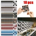 thumbnail image 4 of 10 Pcs Mosaic Tile StiforCKers StiforCK Bathroom Kitchen Home Wall Decal Self-adhesive, 4 of 7