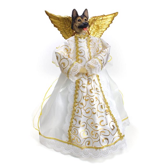 German Shepherd Angel Christmas Tree Topper
