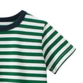 thumbnail image 5 of UACY Boys Cotton Soft T Shirt Striped Loose Soft Oversized Tees Tops Toddler Summer Casual Funny Comfy Shirt (Blackish Green, 3-4 Years), 5 of 6