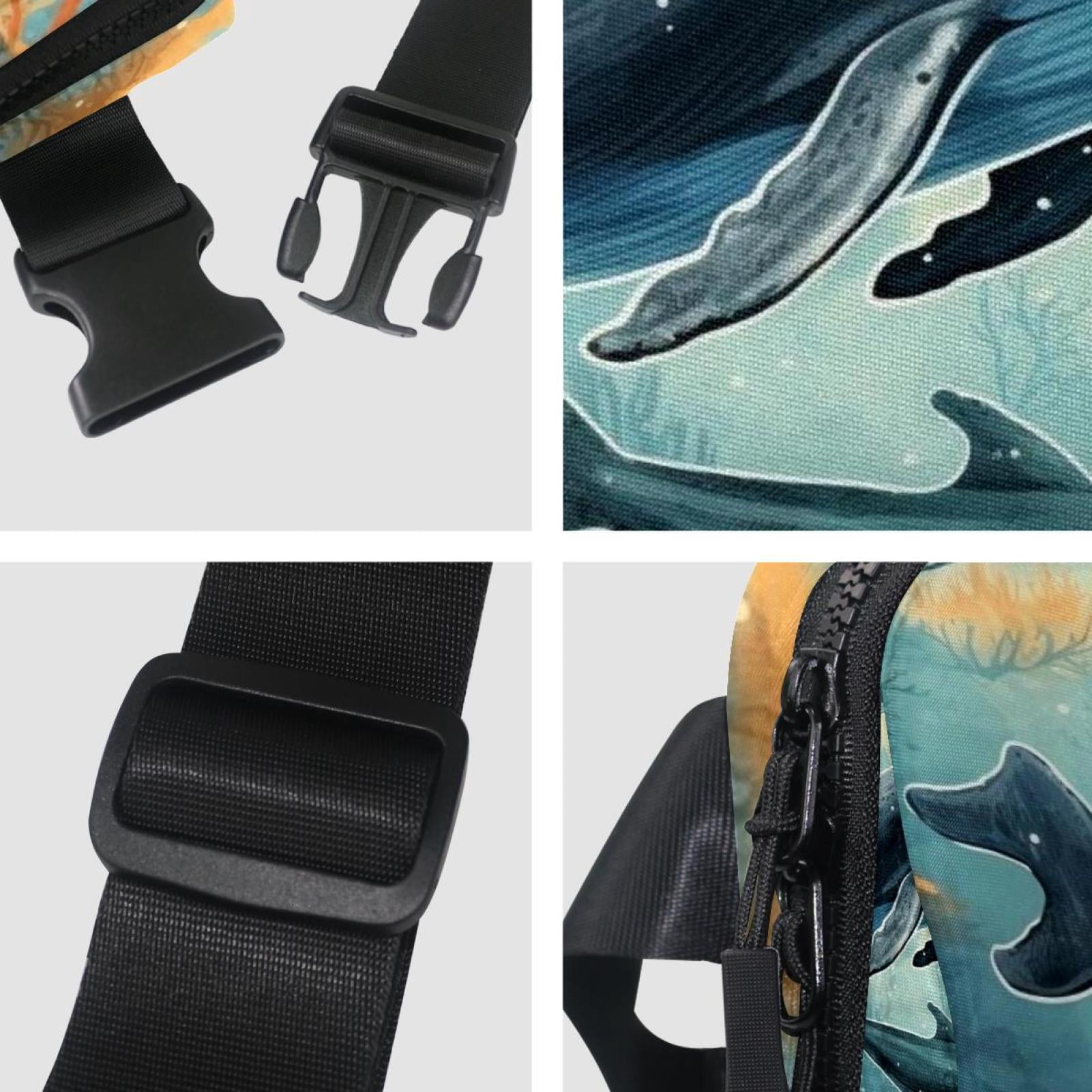 Whales Running Belt Fanny Packs Waist Packs with Extension Strap Unisex Lightweight Adjustable