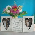 thumbnail image 2 of Marco de fotos con bisagras de tres pliegues Marco de fotos de madera con bisagra de tablero de plexiglás para fotos de mesa de bodas, 2 of 8