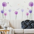 thumbnail image 2 of Pegatinas de pared de mariposa diente de león púrpura, pegatinas de decoración para el hogar, sala de estar, sofá, dormitorio, fondo, 2 of 5