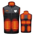 thumbnail image 3 of DODADAWANJ Mens Heated Vest Lightweight 3 Level Electric Heated Jacket 9 Heating Zones Big and Tall Zip Up Body Warmer Winter Streetwear Heated Coats (Battery Pack Not Included) XL, 3 of 9