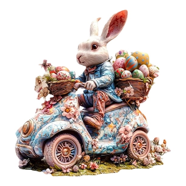2d Semana de la Pascua Estatua de la estatua de la mesa decorativa decorativa de Pascua Figura de escritorio acrílico para la sala de estar de la sala