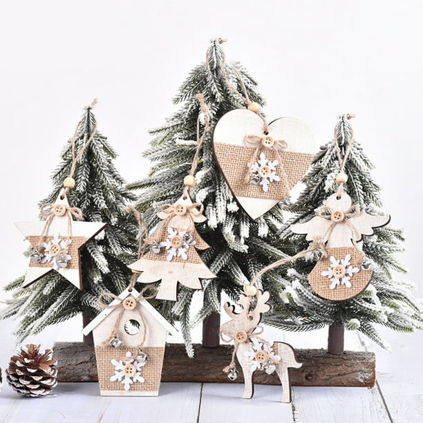Sijiali Christmas Wooden Ornaments Anti-crack Moisture-proof DIY Home Party Crafts  Christmas Wood Ornaments for Indoor - Walmart.com