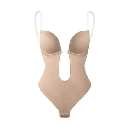 Women s Body Shaping Underwear Invisible Underwear Body Shaping Jumpsuit Backless Body Shaping Bra Low Back Jumpsuit(Skin 2XL)
