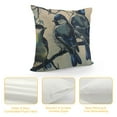 thumbnail image 4 of Leisuo  Blue Robin Bird Throw Pillow Cover Stand On Branch Foliage Furry Vivid Animal Nature Pillow Case Decorative Men Women Boy Girl Room Cushion Cover for Home Couch Bed White, 4 of 5