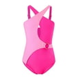 thumbnail image 3 of Odeerbi Mommy and Me Swimsuits One Piece Swimsuit for Kids Girls Bathing Suit High Cut Swimwear Parent-Child Bikini Outfit Children's Beachwear Pink, 3 of 6