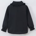 thumbnail image 6 of Posijego Girls Dress Shirts Ruffled Button down Long Sleeve Shirts School Uniform Tops Collared Formal Shirts 2-13 Years, 6 of 9