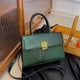 thumbnail image 4 of Qarigey Maletín de piel de vaca Vintage para mujer, bolso de transporte elegante y versátil, bolso de mensajero, ligero y seguro Bolsas de mensajero y de hombro Verde, 4 of 6