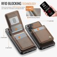 thumbnail image 3 of For Samsung Galaxy S21 FE 5G Leather Back Cover Compatible with MagSafe JEEHOOD J06 Phone Case with, 3 of 5
