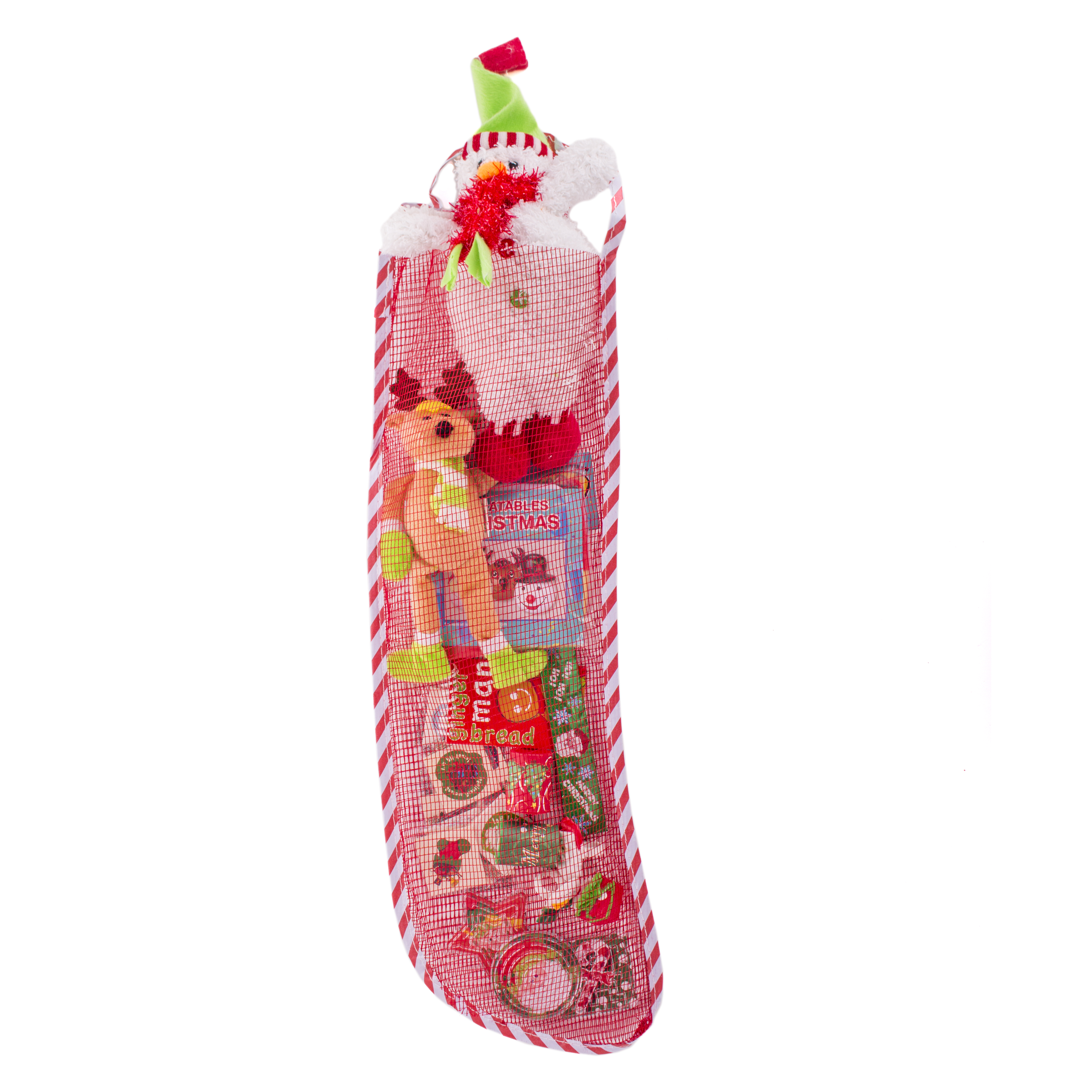 Holiday Themed Kids Toys Ready to Gift 25pc 21" Christmas Stocking, Red