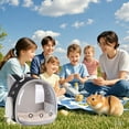 thumbnail image 5 of Portable Rabbit Backpack Carrier Space Capsule Bubble Window Pet Carrier Cage Travel for Bunny, Bearded Dragon, Squirrel, Tortoise, Bird, Lizard, Sugar Glider, 5 of 7