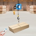 thumbnail image 3 of Blue Aluminum Alloy 45*27*27cm Portable Electric Hoist 1500w Double Remote Control 1100lb Load-Bearing Lifting Hoist, 3 of 11