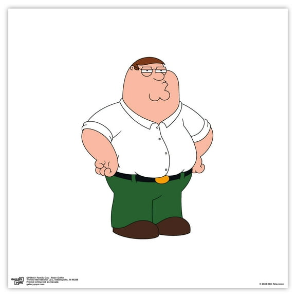 Gallery Pops Family Guy - Peter Griffin Wall Art, Unframed Version, 12" x 12"