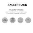thumbnail image 3 of Kitchen Sink Faucet Sink Storage Rack Durable Sponge Holder Dish Drain Soap Brush Organizer Kitchen Towel Rack Kitchen Storage, 3 of 8