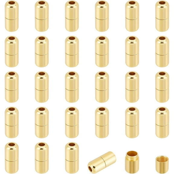 30 Sets Shoelace Buckle Lock No Tie Shoe Laces Lock Tieless Elastic Laces Clasps Metal Capsule Lock Buckles Tip Ends Jewelry Ends Clasps for Running Sneaker Hiking Boot Casual Shoes