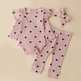 thumbnail image 2 of UAYOTSE Baby Girl Clothes Outfits Romper Pants Cute Bow Headband Hat Sets for Baby Girls,Sizes 6-9 Months, 2 of 7