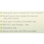 Kiinde Foodii Reusable Snack Spout Attachments for Homemade Puree Squeeze Pouches, 2-Pack