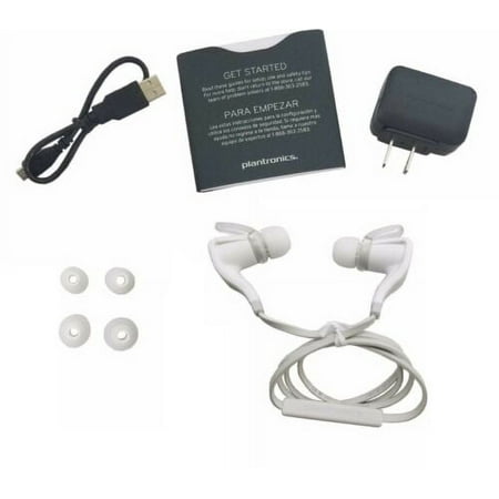 Open Box Plantronics BackBeat Go 2 Wireless In Ear Stereo Bluetooth Headphones-White