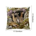 thumbnail image 3 of Antqov Throw Pillow Covers, 18x18" Embroidered Decorative Pillow Covers with Zipper 2D Cute Animals Patterns Linen Throw Pillowcases for Living Room Couch Sofa Bed Home Decorations, 3 of 6