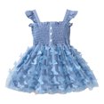 thumbnail image 2 of Spazoro Toddler Baby Girls Dress Skirts, Butterfly Princess Pageant Party Birthday Wedding Suspenders 2025 Saving Mesh Dresses for Child Girls Blue Size 4-5T, 2 of 9