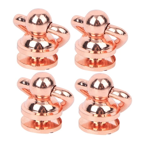 

4PCS Metal Ring Screw Round Head Studs Rivet Nail Rotate Spikes DIY Leather Craft Hardware AccessoriesPurple Bronze