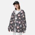 thumbnail image 3 of Daiia Motif Pattes de Chien Colorées UPF 50+ Veste à Capuche Protection Solaire Légère à Manches Longues pour Femmes Hommes avec Poche Randonnée Extérieur-Moyen, 3 of 7