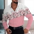 thumbnail image 1 of Camisas de hombre con patrones creativos y estampados florales, camisas de manga larga, suaves y cómodas, blusas casuales para exteriores para hombre, 1 of 6
