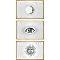 thumbnail image 2 of IDEA4WALL Framed Canvas Print Wall Art Set of 3 Sun, Eye and Crescent Moon Line Posters Wall Decor Black and White Prints Chic Modern Art Contemporary Minimal Artwork - 24"x36"x3 Natural, 2 of 5