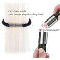 thumbnail image 2 of 6 Pack Strong Magnetic Curtain Tiebacks Modern Simple Style Drape Tie Backs Convenient Decorative Weave Rope Curtain Holdbacks for Thin or Thick Home & Office Window Draperies (Black), 2 of 5