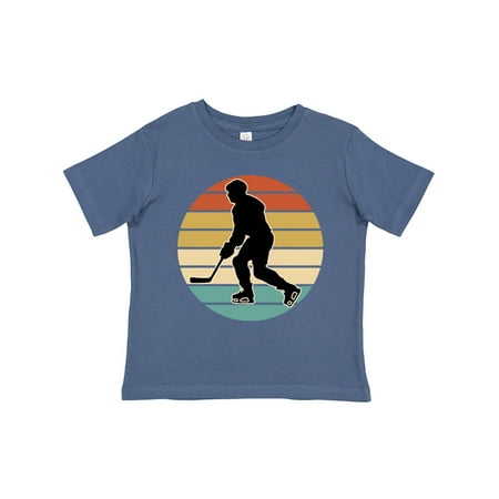 

Inktastic Hockey Player Retro Sunset Gift Toddler Boy or Toddler Girl T-Shirt