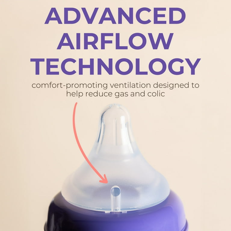 Lansinoh NaturalWave Baby Bottle Nipples, Anti Colic, Medium Flow