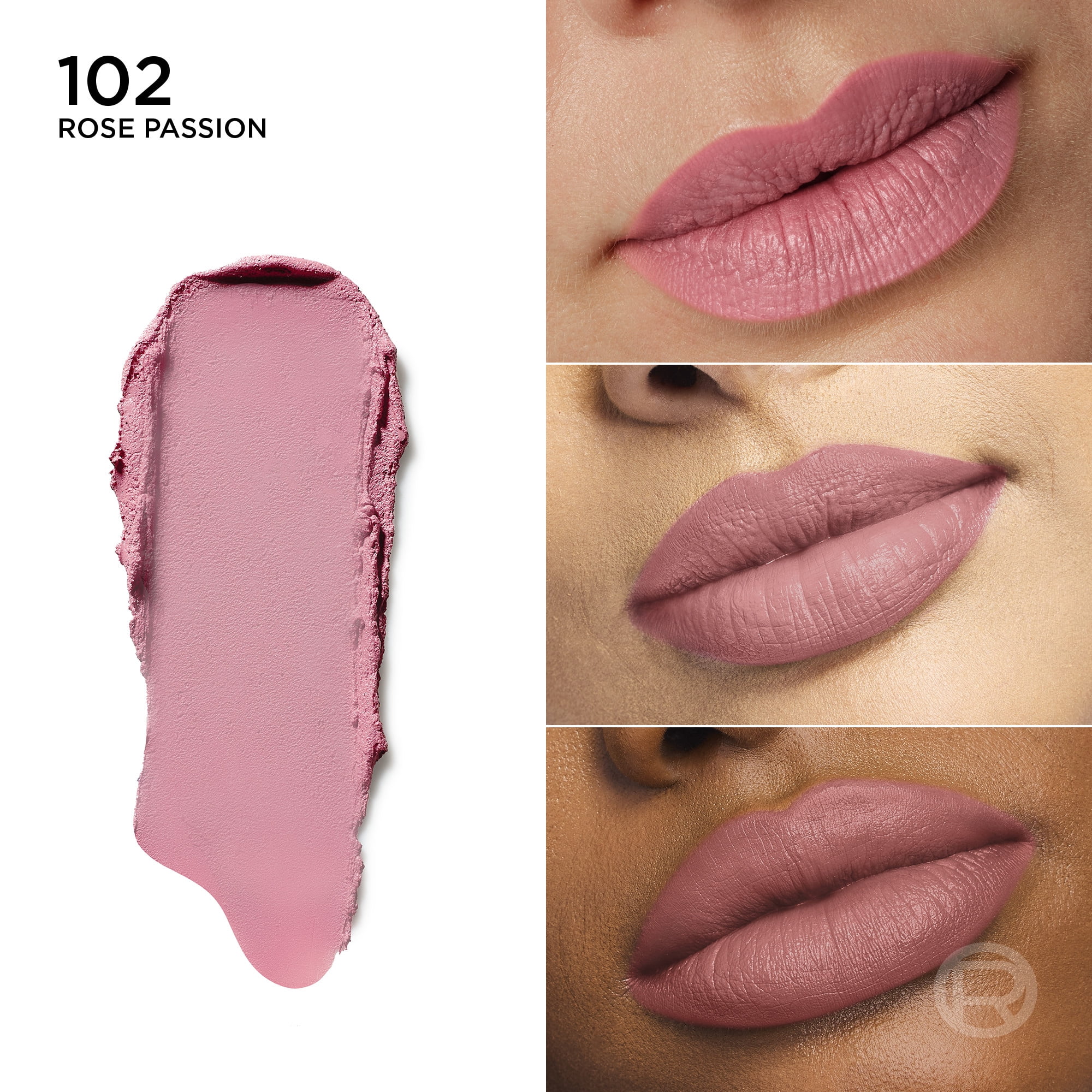 L'Oreal Paris Colour Riche Blurred Matte Lipstick , Rose Passion 102, 0.13 oz
