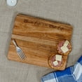 thumbnail image 2 of Pavilion Gift Company Beach Best Life Starfish 7 x 9 Inch Cutting Cheese Board, Set Of 4 Forks With Debossed Text, 9", Brown, 2 of 9