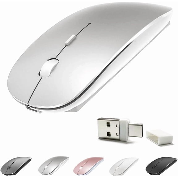RHEA- Rechargeable 4 Modes Bluetooth Mouse/Bluetooth Silver