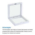 thumbnail image 4 of Floating Thin Film Display Box, ABS Frame Case 11cm x 11cm x 2cm White Pack of 4, 4 of 5