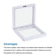 thumbnail image 4 of Caja de Presentación Flotante Delgada Unique Bargains Estuche Soporte 11cm x 11cm x 2cm Blanco para Anillo Collar Pulsera Arete paquete de 4, 4 of 5