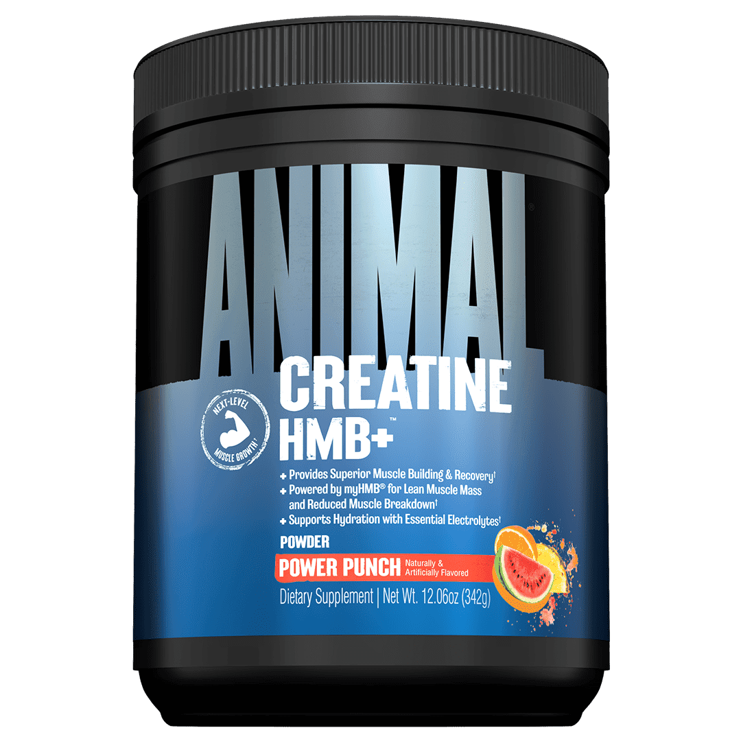 Animal Creatine HMB Powder – 5g Creatine + 3g myHMB with Electrolytes for Lean Muscle, Recovery & Daily Energy – Power Punch Flavor, 30 Servings