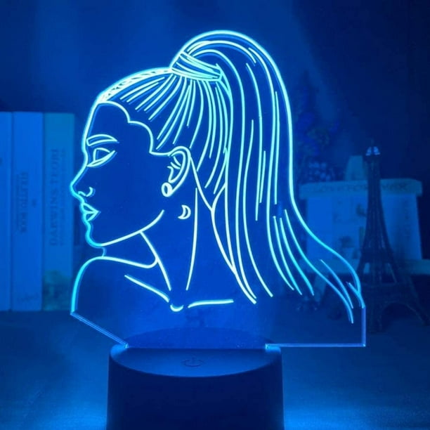 ATTOE 3D Night Lights for Girls Boys Singer Ariana Grande Gift for