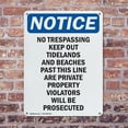 thumbnail image 4 of (2 Pack) No Trespassing Keep Out Tidelands OSHA Notice Sign 18 Inch X 24 Inch Indoor / Outdoor Rust-Free Aluminum Metal Signs for Workplace, Workshop, and Construction Site, Made in the, 4 of 8
