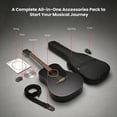 thumbnail image 2 of Fender CD-60S Solid Top Dreadnought Acoustic Guitar - Black w/ Gig Bag, 2 of 9