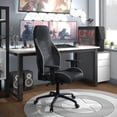 thumbnail image 2 of Furniture of America Aguil Faux Leather Adjustable Gaming Chair in Black & White, 2 of 5