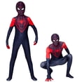 thumbnail image 4 of Traje de fantasía de Spiderman para cosplay, mono para niños y niñas, Spider Man Miles Morales, superhéroe, Halloween, carnaval, Zentai, 4 of 5