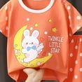 thumbnail image 4 of mgoYE Baby Girl Clothes 12 Months Girls 2 Piece Short Set Baby Girl Summer Clothes Ruffle Sleeve T-Shirt and Shorts Toddler Girl Outfit Set|Orange 12-18 Months, 4 of 4