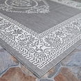 thumbnail image 3 of Couristan Recife Antique Medallion Indoor/Outdoor Area Rug, 2 x 37", Grey-White, 3 of 5