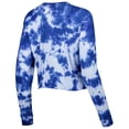 thumbnail image 3 of Women's New Era Royal Philadelphia 76ers Tie Dye Cropped Long Sleeve T-Shirt, 3 of 3