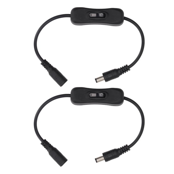 Cable de Alimentacia de CC en Línea, ABS DURADERO DC DE 12 V 2 PCS DC FUNCIÓN DEL CABLE DE CABLE EN LINE INLINE PARA LA TIRA LED