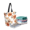 thumbnail image 2 of Large Canvas Bag 13.5x5.1x15 Inch Canvas Bag Shopping Canvas Bag Suitable For Outing Shopping Travel Out Of Large Capacity Storage Cartoon Coral Flowers, 2 of 9