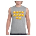 thumbnail image 1 of MmF - Men's Graphic T-Shirt Sleeveless, up to Men Size 3XL - Emoji Entourage, 1 of 2